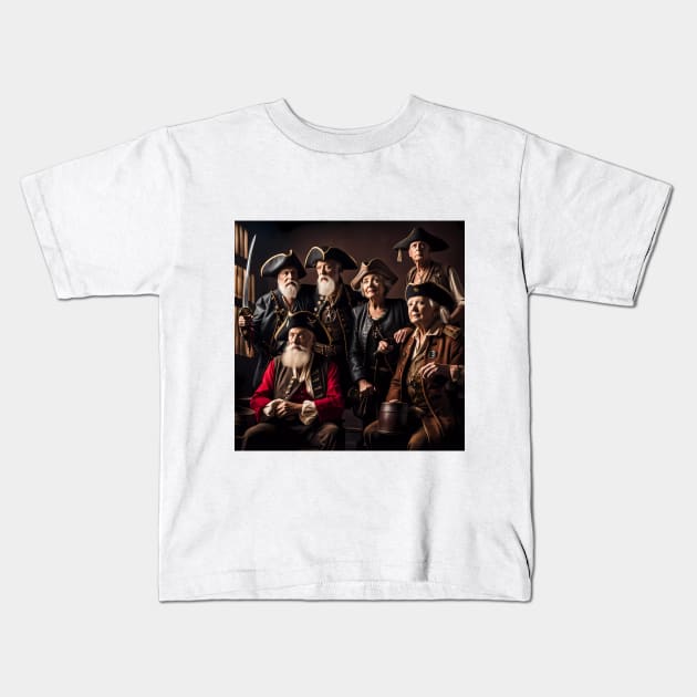 Pensioners as Pirates Kids T-Shirt by Colin-Bentham